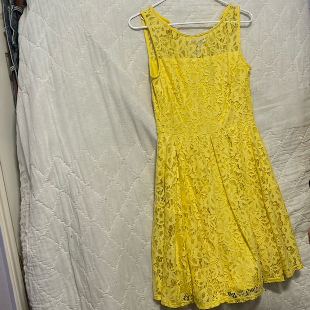 yellow floral dress size 6